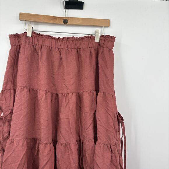 Scarlet Darkness Maxi Skirt 2XL Fairy Romantic Whimsigoth Renaissance Tier Boho - Picture 4 of 7